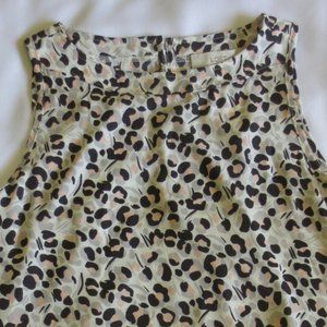 4/$14 NWT LOFT cheetah PINK black GREY tank SLEEVELESS women LEOPARD top SIZE SM